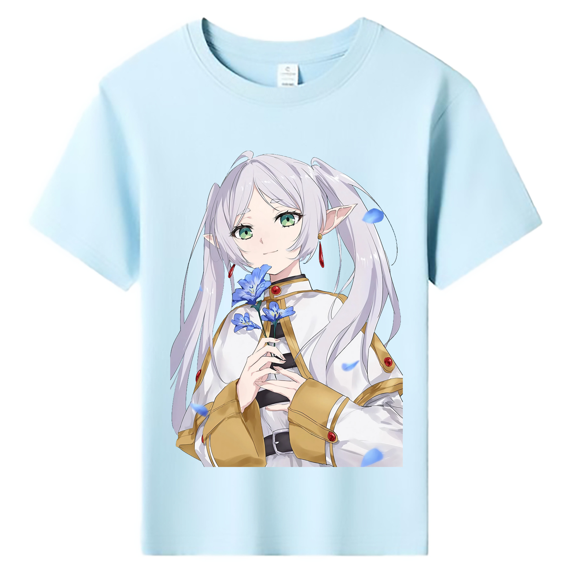 （画像用） 葬送のフリーレン Frieren 綿100％キッズTシャツ（フロントプリント）